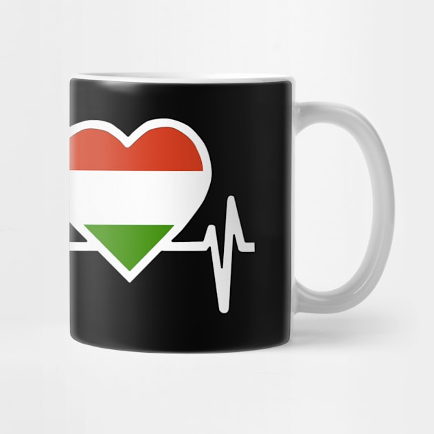 Hungary Heartbeat Flag by Dojaja